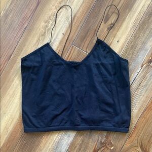 Black Spaghetti Strap Crop Top